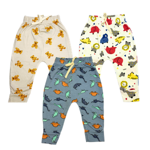 Kit Mijão Saruel Estampado Menino Cotton - 03 unidades
