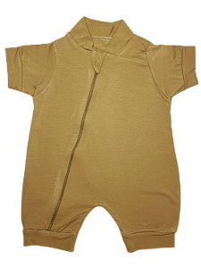 Macacão Meia Manga Liso Menino Cotton - unidade