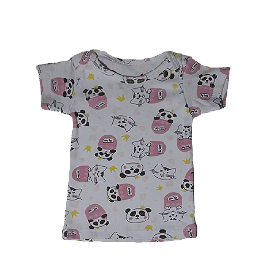 Camisa Meia Manga Estampada Menina Cotton 123 - unidade
