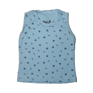 Kit Camisa Regata Estampada Menino Cotton - 03 unidades