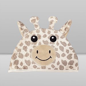 Toalha Animada Bordada Laço Bebê - Girafa