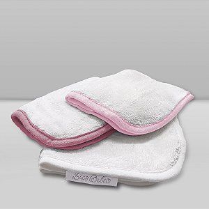 Kit Paninho de Boca Laço Bebê Babitas Liso - Rosa