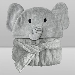 Roupão Infantil Animado Power Sec - Elefante