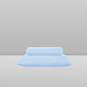 Jogo de Lençol com Fronha Marshmallow - Azul Baby