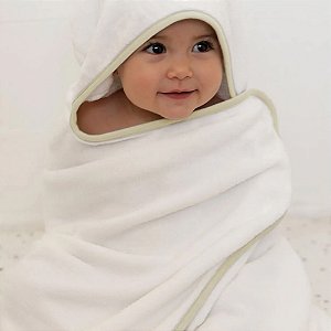 Toalha Lisa Comfort Laço Bebê - Bege