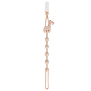 Prendedor de Chupeta em Silicone Cloudy - Girafa Bege