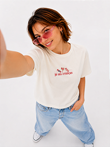 Camiseta OffWhite Unissex - Fé Nas Crianças Frase
