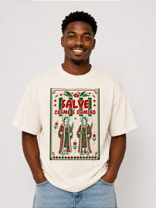 Camiseta OffWhite Unissex - Cosme e Damião