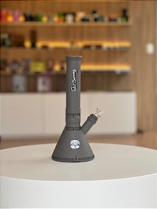 Bong Silicone Supreme Dab com Slick para Óleo + Pinça Cinza