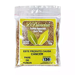 Tabaco Extra Suave Sem Talo Natural 35g D'Primeira