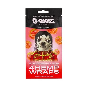 Blunt Papel Hemp Wraps Strawberry Pop 4un G-Rollz