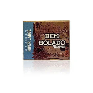Piteira De Papel Brown Hiper Large 50 Tips Bem Bolado