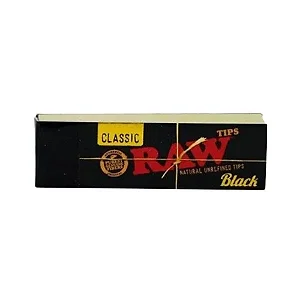 Piteira De Papel Classic Black 50 Tips Raw