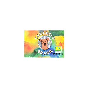 Piteira Papel Large Tradicional 50 Tips Caramelo Brasil