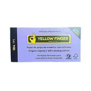 Piteira De Papel Cotton Brown Double 184 Tips Yellow Finger