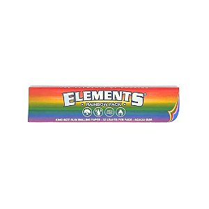 Seda De Papel King Size Slim Rainbow Pack 110mm 32un Elements