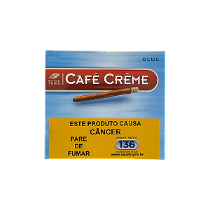 Cigarrilha Blue 77×8mm 10un Café Crème