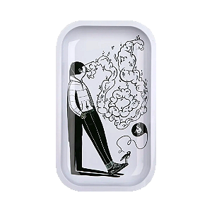 Bandeja de Metal Collab Squadafum x Alex Senna Grande 27x16cm