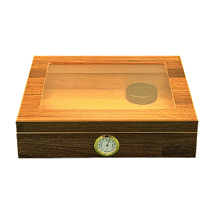 Caixa Umidora para 12 Charutos com Higrômetro e Umidificador – Cedro