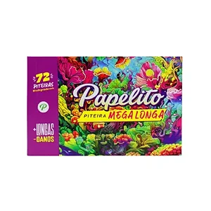 Piteira De Papel Mega Longa 4x5,5cm 72un Papelito