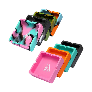 Cinzeiro Quadrado Grande de Silicone Squadafum