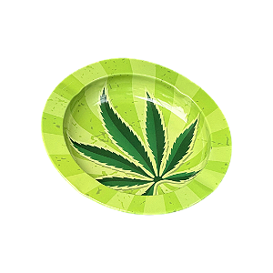 Cinzeiro de Metal Redondo 13,5 cm Hemp