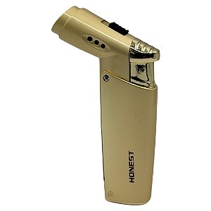 Isqueiro Maçarico Honest 1 Chama BCZ3028D Dourado