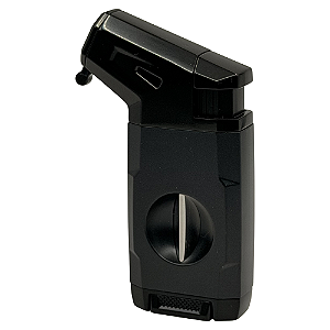 Isqueiro Maçarico Honest 1 Chama com Cortador V BCZ803P Preto