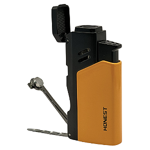 Maçarico Honest 1 Chama com Furador BCZ761A Amarelo
