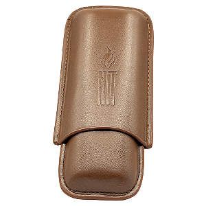 Charuteira Couro para 2 Charutos Hit Marrom Escuro HIT-PC-004