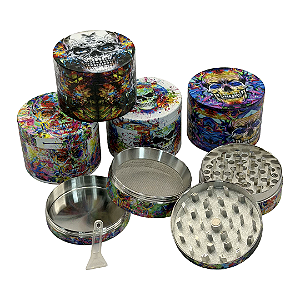 Dichavador Metal Caveira 4 Partes 50x40mm