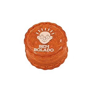 Dichavador Policarbonato Laranja Transparente 3 Partes 40x25mm Bem Bolado