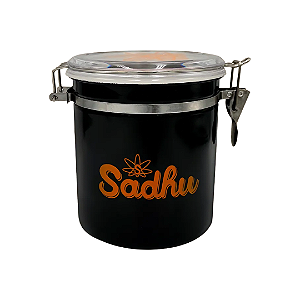 Pote Hermético Aço Inox 1354ml 12,5 x 14 cm Preto Sadhu