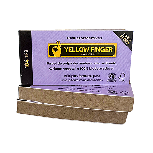 Piteira De Papel Cotton Brown Double 184 Tips Yellow Finger
