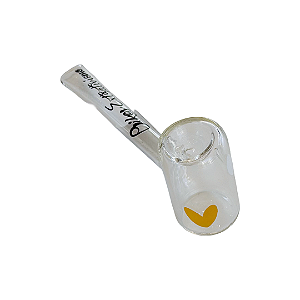 Pipe De Vidro 12cm Oikos Coração Amarelo