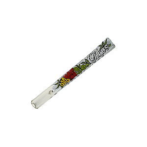 Piteira De Vidro Longa 70x7mm Bocal Achatado Oikos Jamaica Grafite