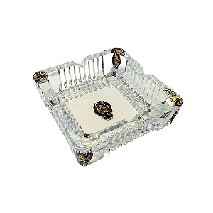 Cinzeiro de Vidro Quadrado 10,5cm Oikos Dragão