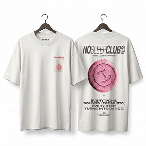 Camiseta Oversized TRM - No Sleep Club Off-White Branca