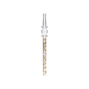 Piteira de Vidro com Néctar 115x5mm Oikos Dourada