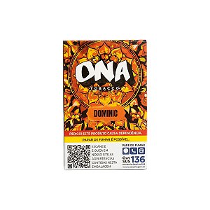 Essência para Narguile Ona Dominic 50g Sabor Pêssego Manga e Limão