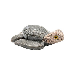 Escultura Tartaruga de Pedra Natural Sabedoria e Longevidade