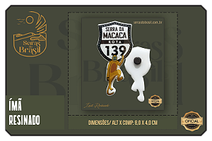 Imã Resinado Placa Macaca Serra da Macaca ROTA 139