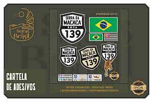 Cartela de Adesivos Vinil Serra da Macaca ROTA 139