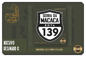 Adesivo Resinado "G" Serra da Macaca ROTA 139
