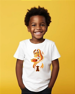 Camiseta Infantil Estampada Braca – Conforto e Durabilidade com Tecido 96% Poliéster e 4% Elastano