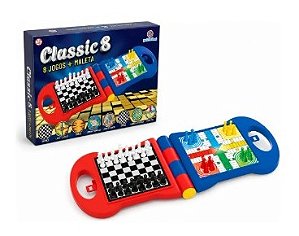 Tabuleiro Classic Com 8 Jogos - Polibrinq