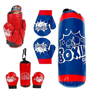 Kit boxe inf (saco pancada+par luvas)