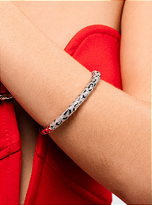 Bracelete com Base Cravejada de Estampa Animal Print folheado em ródio branco