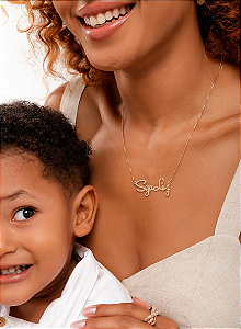 Colar Seja luz folheado em ouro 18k