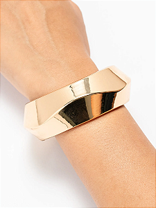 Bracelete com Curvatura Ondulada folheado em ouro 18k